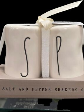 Rae Dunn Cream Salt and Pepper Shaker Set - Stylish Home Party Supplies